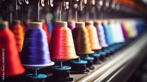 Textile factory with spinni...