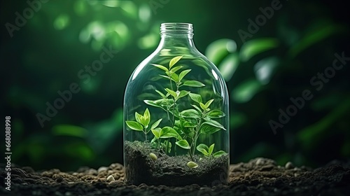 Recycle plastic bottle to g...