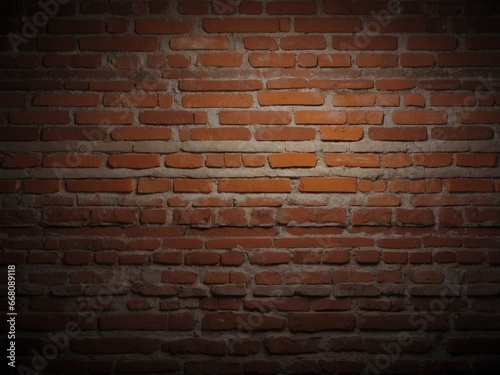 spotlight on empty brick wall Gererative ai