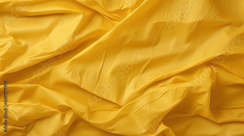 Yellow crumpled gift paper ...