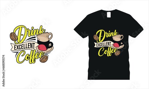 Vector coffee time trendy t-shirt design