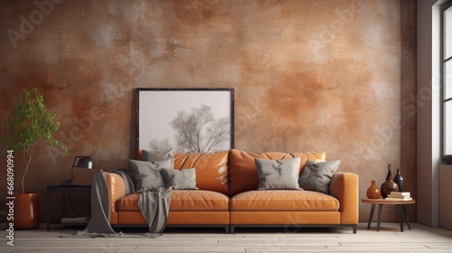 Trendy living room with coz...