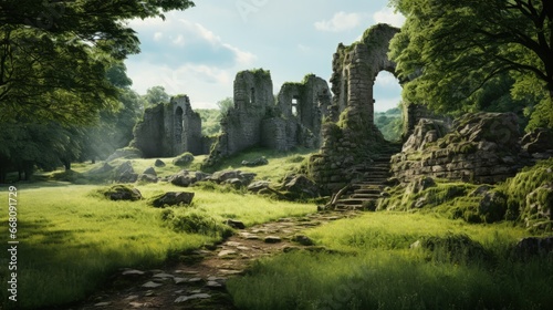 Rychleby castle ruins near Račí údolí village Javorník easily accessible