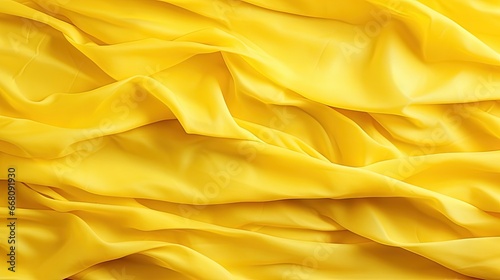 Yellow crumpled gift paper ...