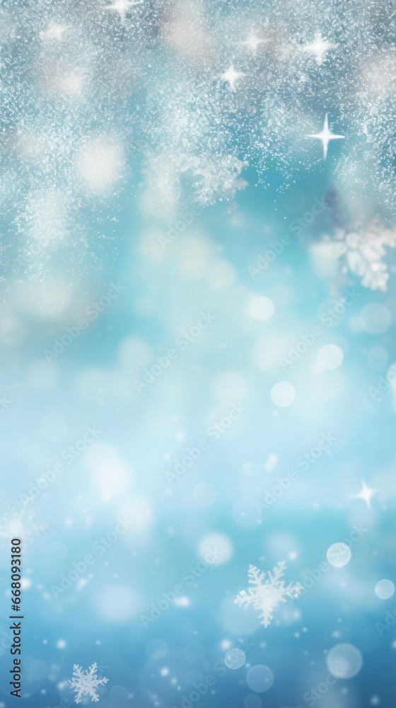 Frosty Bokeh Christmas Greeting Card