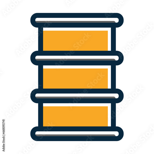 Barrel Vector Thick Line Filled Colors Icon Design Vector Thick Line Filled Colors Icon Design