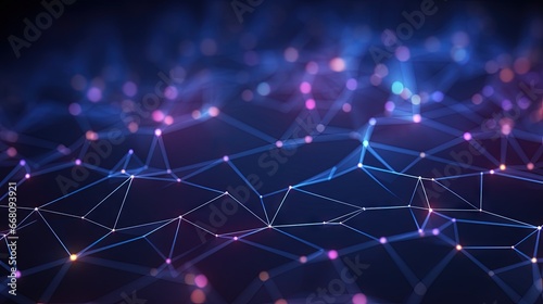 Tech network with low poly ...