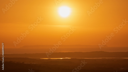 sunset over the sea