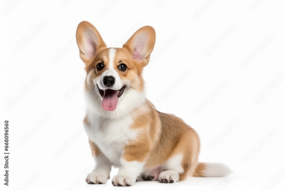 Puppy Welsh Corgi isolated on white background Puppy Welsh Corgi isolated on white background