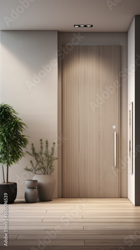 Interior door design in the apartment