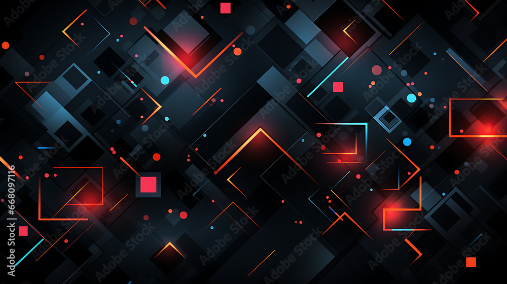 Futuristic Techscape: Abstract Blue, pink, orange and Black Background with Flat Design, Ideal for illustrations, High-tech visuals, Contemporary flat design Futuristic Techscape: Abstract Blue, pink, orange and Black Background with Flat Design, Ideal for illustrations, High-tech visuals, Contemporary flat design
