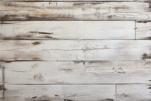 texture of old, damaged, cracked wood bleached with white paint with knots in a boho style