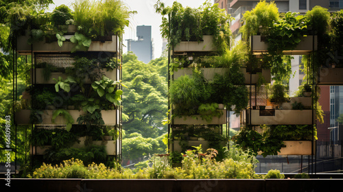 Urban greening through geveltuin and vertical garden
