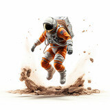 Ultrarealistic Spaceman On White Background