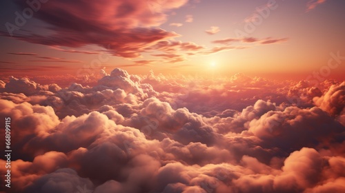 Photo of clouds at high altitude with a view of the sun