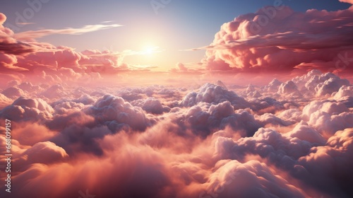 Photo of clouds at high altitude with a view of the sun