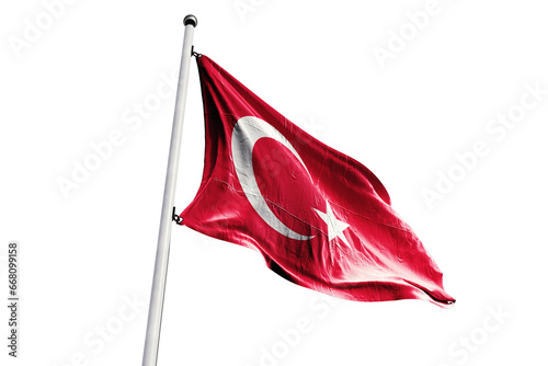 turk bayragi vector. turkish flag vector. photo