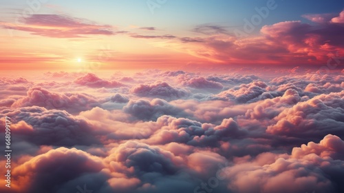 Photo of clouds at high altitude with a view of the sun