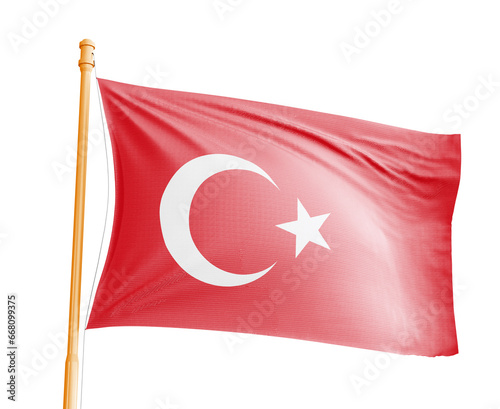 turk bayragi vector. turkish flag vector. photo