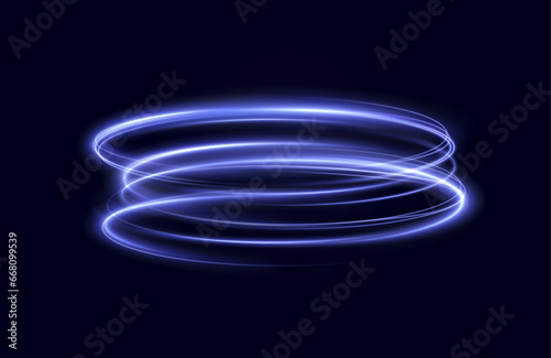 Light blue Twirl png. Curve light effect of neon line. Luminous blue spiral png. Element for your design, advertising, postcards, invitations, screensavers, websites, games.