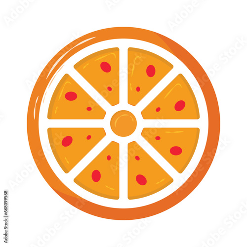 Pizza Icon with White Background