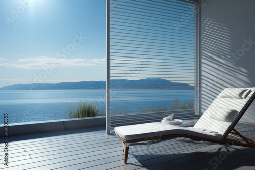 Aluminum Venetian blinds on modern window