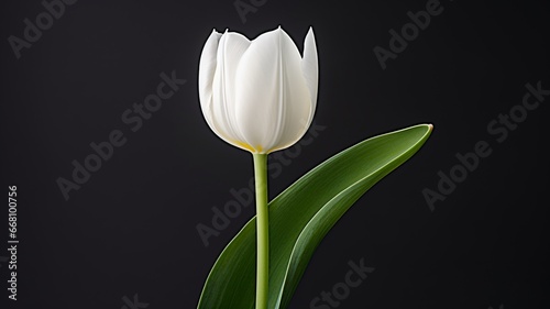 Beautiful white tulips flowers stocksy contributor picture Ai generated art photo