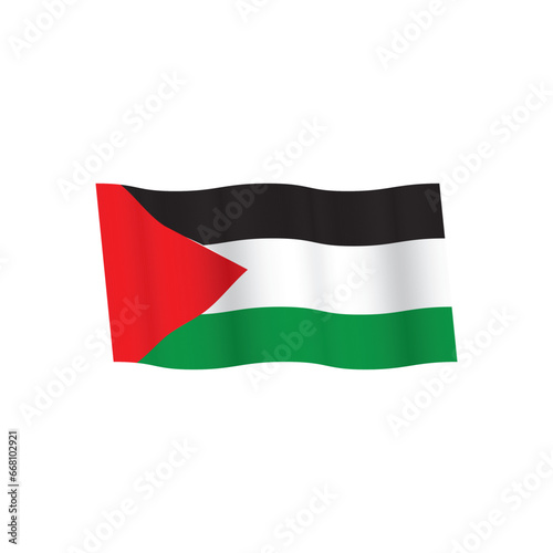 Free Download 3D wavy Palestine flag vector - GFXLoad