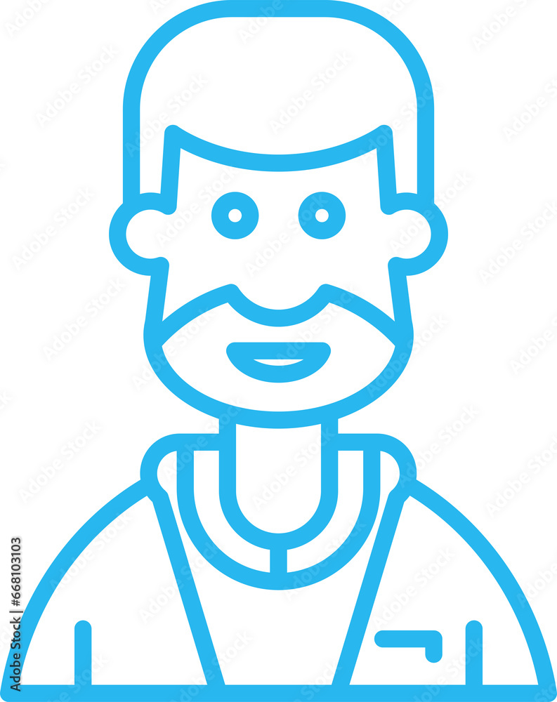 Man Character Avatar Line Icon
Man Character Avatar Line Icon