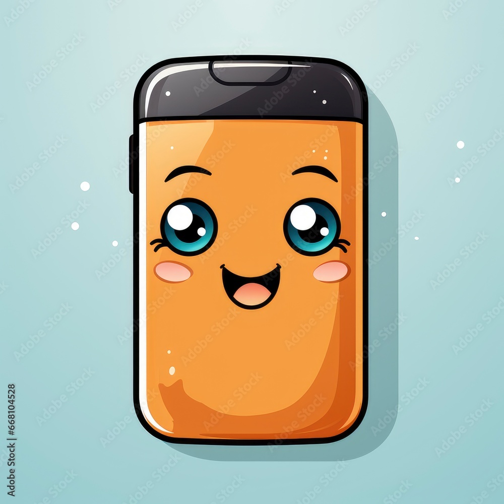 Cell Phone Full BatteryIcon,Cartoon Illustration, For Printing Cell Phone Full BatteryIcon,Cartoon Illustration, For Printing