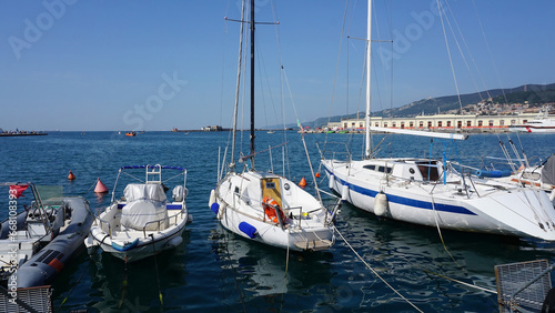 Sailing yachts moored in the marina in Trieste © Solarisys