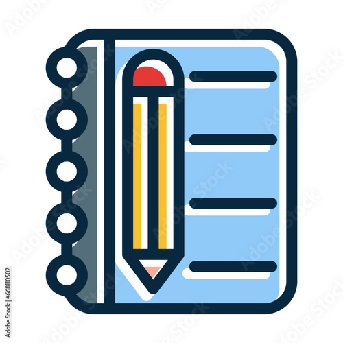 Brief Vector Thick Line Filled Colors Icon Design Vector Thick Line Filled Colors Icon Design