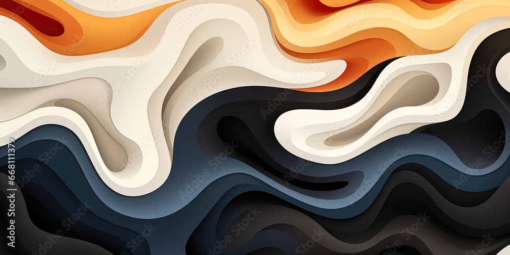 Wavy and swirled brush strokes vector seamless pattern. Bold curved lines and squiggles ornament. Seamless horizontal banner with doodle bold lines. Black and white wallpaper. Wavy and swirled brush strokes vector seamless pattern. Bold curved lines and squiggles ornament. Seamless horizontal banner with doodle bold lines. Black and white wallpaper.