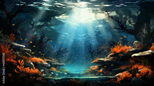 submerged underwater sunken world
