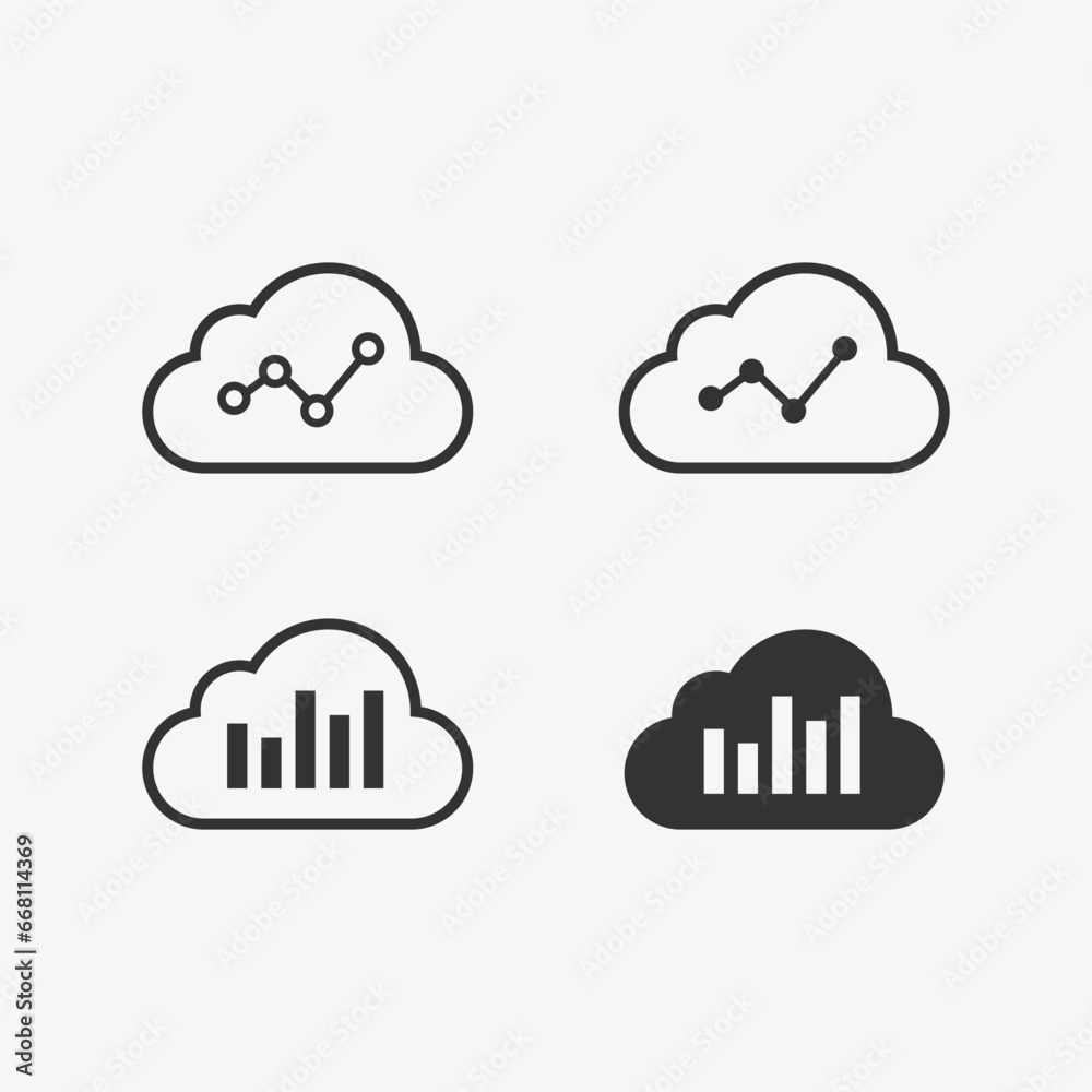 vector illustration of cloud diagram icon on grey background for website, ui ux and mobile design. vector illustration vector illustration of cloud diagram icon on grey background for website, ui ux and mobile design. vector illustration