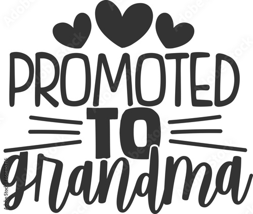Promoted To Grandma - Grandma Illustration