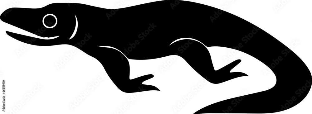 Fototapeta premium Tiktaalik Flat Icon