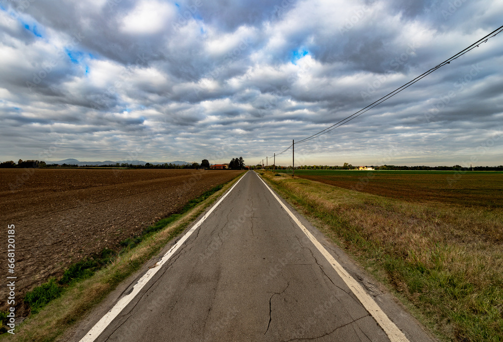 road in the Po Valley