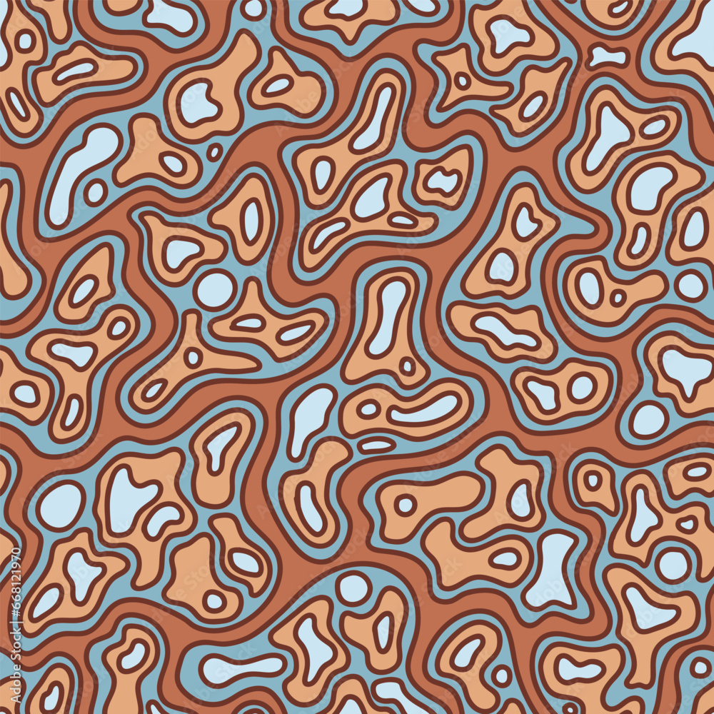 irregular thick liquid doodle seamless pattern