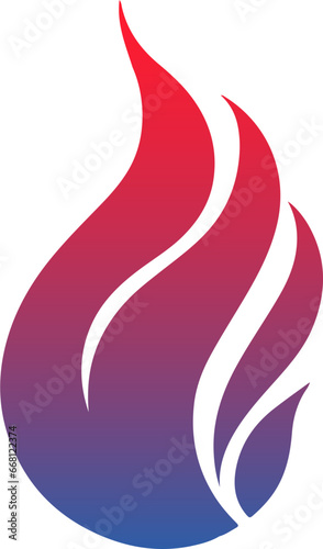 Flame flat icon