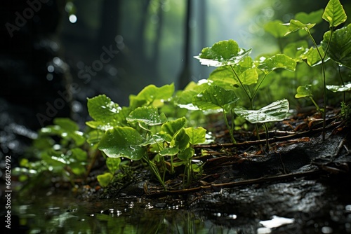 Wild plants after the rain