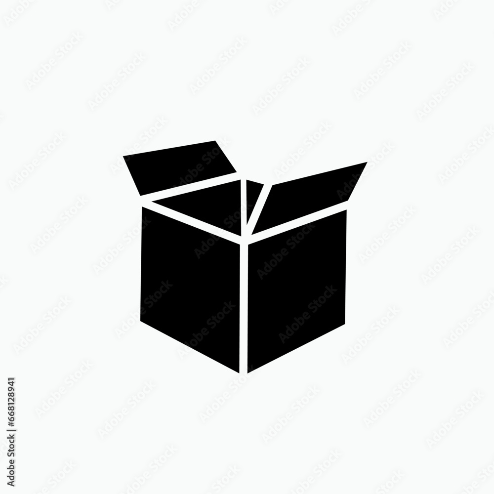 Open Box Icon. Empty Package Symbol - Vector. Open Box Icon. Empty Package Symbol - Vector.