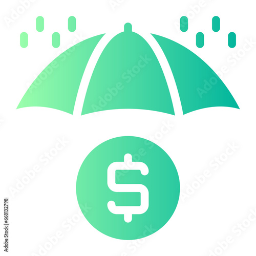 umbrella gradient icon