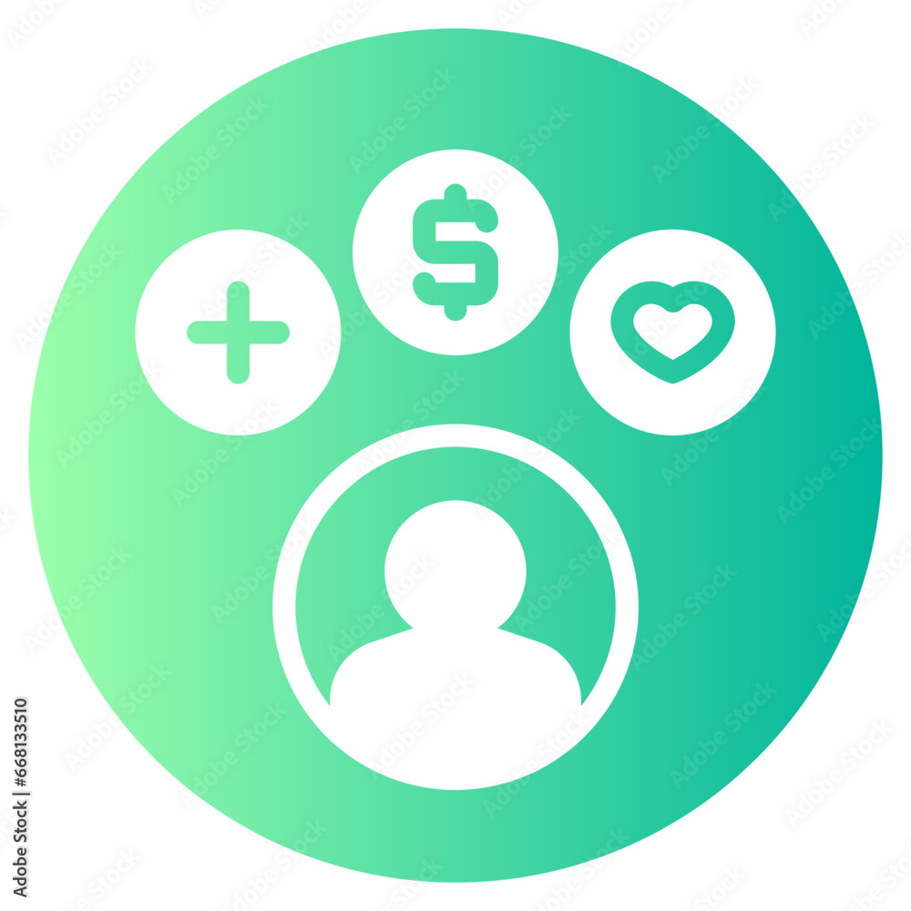 employee benefit gradient icon employee benefit gradient icon