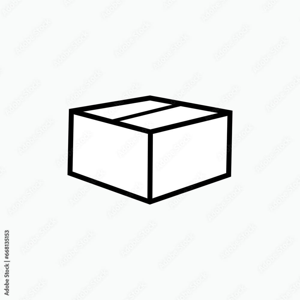 3D Box Icon. Package Symbol - Vector. 3D Box Icon. Package Symbol - Vector.