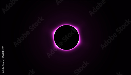 Vector Abstract Eclipse Shape Pattern: Light Design Frame