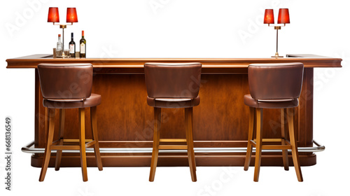 Bar counter isolated on transparent background