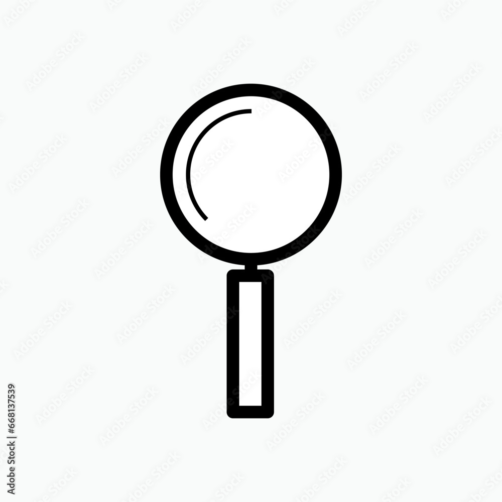Magnifier Icon - Vector, Search Sign, Symbol to Find. Applied for Design, Presentation, Website or Apps Elements. Magnifier Icon - Vector, Search Sign, Symbol to Find. Applied for Design, Presentation, Website or Apps Elements.