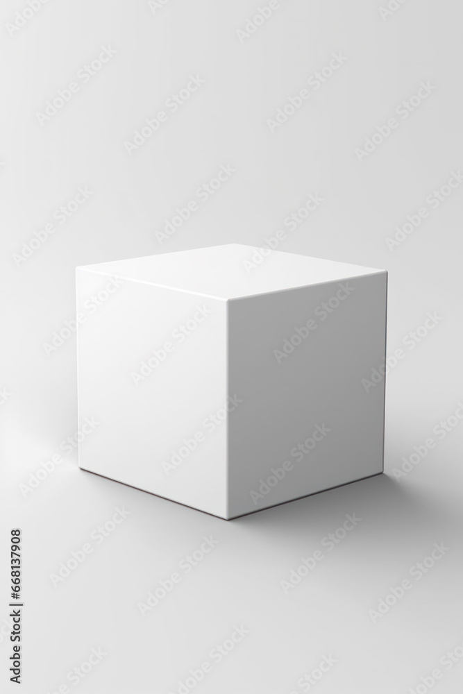 cardboard rectangular packaging box mockup, on a light background. Generative AI cardboard rectangular packaging box mockup, on a light background. Generative AI