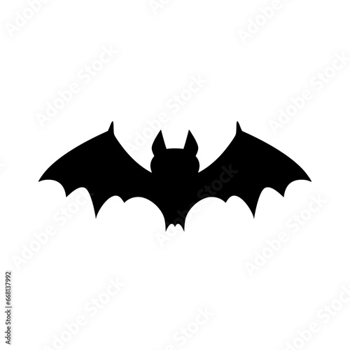 Halloween bat silhouette vector design isolated on white background.